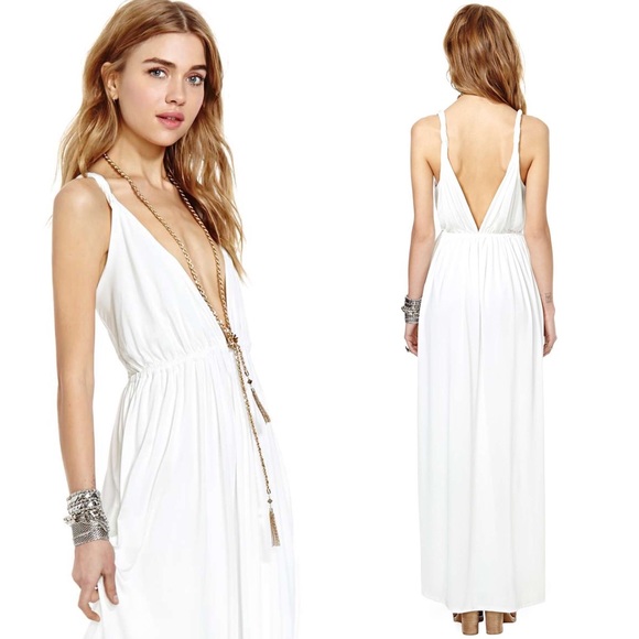 Beautiful Nasty Gal white goddess long dress - Picture 1 of 3